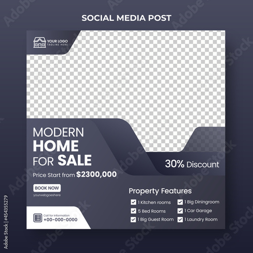 Home sale social media post banner template