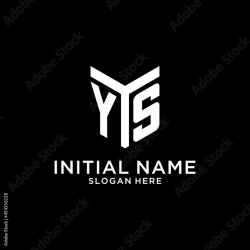 YS mirror initial logo, creative bold monogram initial design style photo