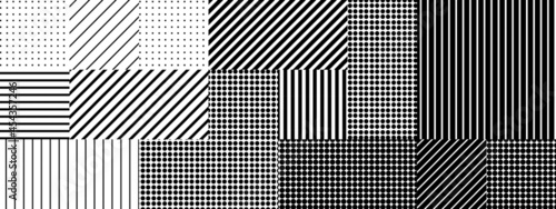 Linear halftone pattern con effetto sfumato. Linee orizzontali, verticali, diagonali. Pattern per sfondi e texture stilizzate.