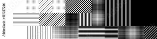 Linear halftone pattern con effetto sfumato. Linee orizzontali, verticali, diagonali. Pattern per sfondi e texture stilizzate. photo