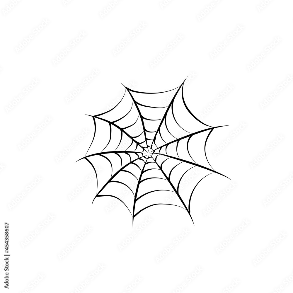 Spider and cobweb background. The scary of the halloween symbol Isolated on white. Flat vector illustration, isolated objects. Spider and cobweb background. The scary of the halloween symbol Isolated on white. Flat vector illustration, isolated objects.