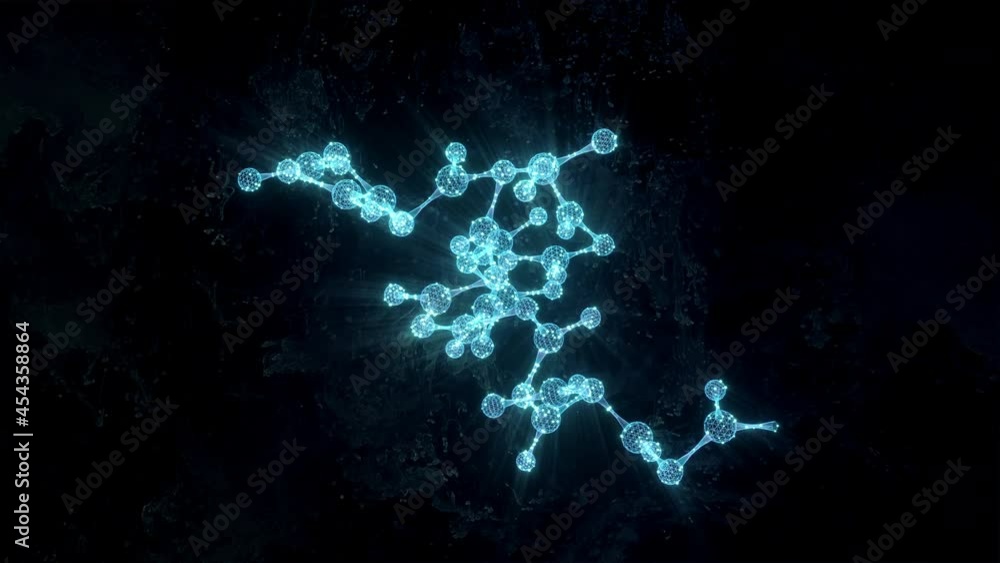 fictional molecular structure spining, wireframe model, seamless loop (3d render) fictional molecular structure spining, wireframe model, seamless loop (3d render)
