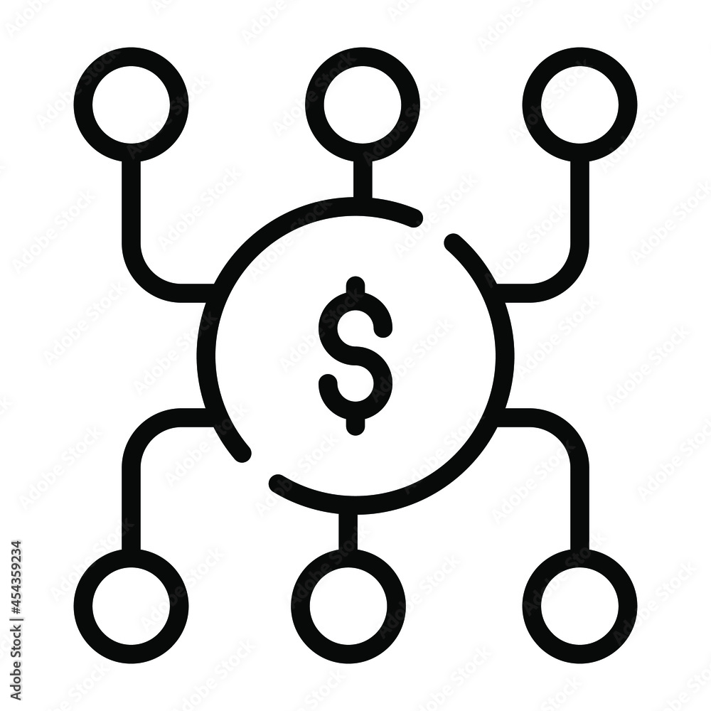 distribution outline icon, business and finance icon. distribution outline icon, business and finance icon.