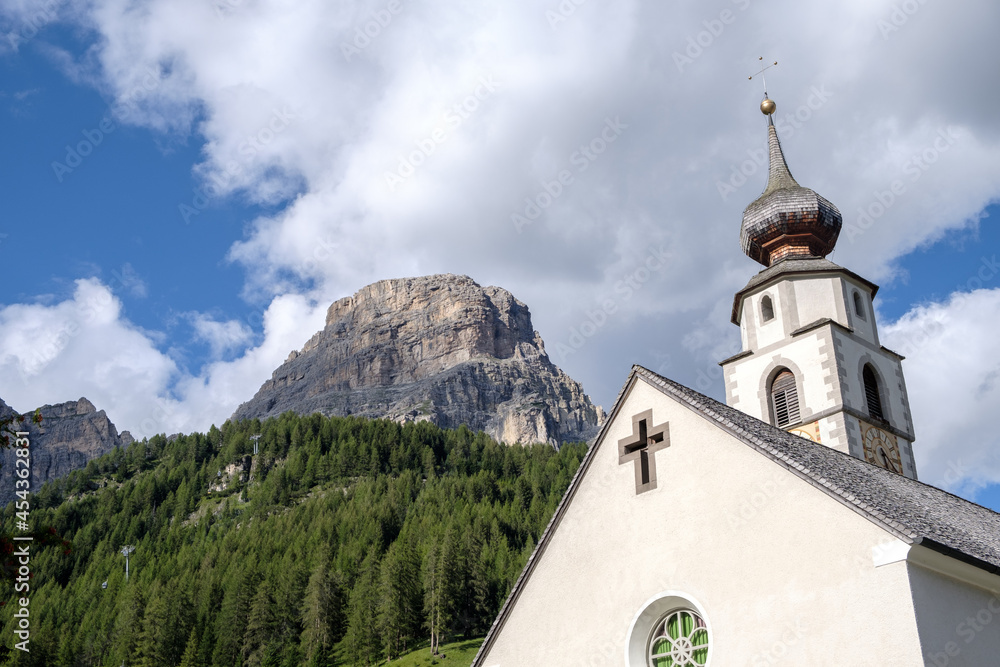 Church St. Vigilius in Colfosco , Dolomites, Italy