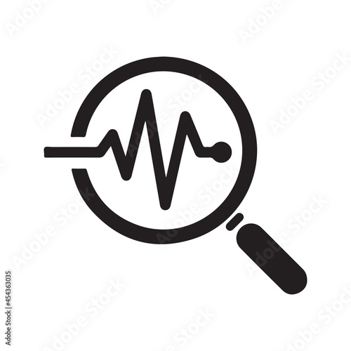 Seo monitoring icon. Vector and glyph