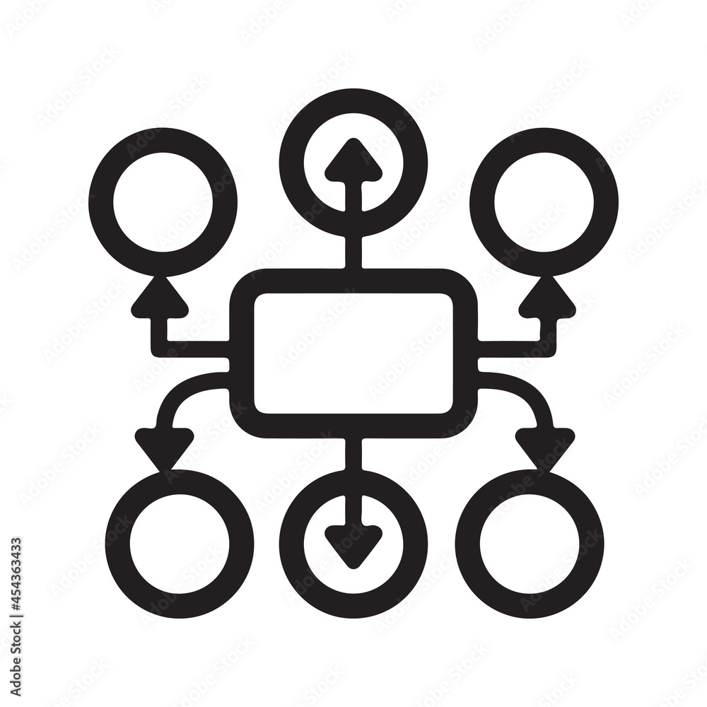 Business Strategy icon. Vector and glyph Business Strategy icon. Vector and glyph