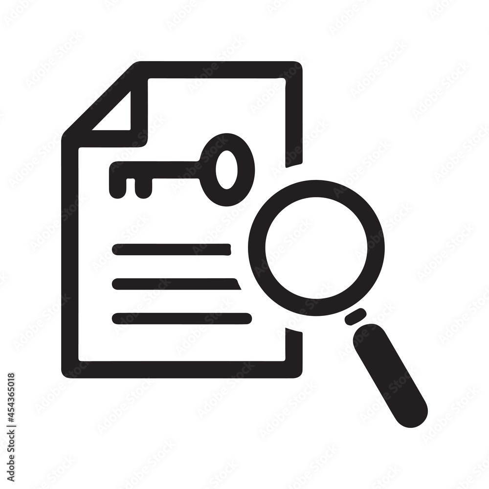Keyword research icon. Vector and glyph Keyword research icon. Vector and glyph