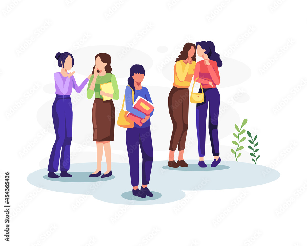 Fototapeta premium Victim of social bullying illustration