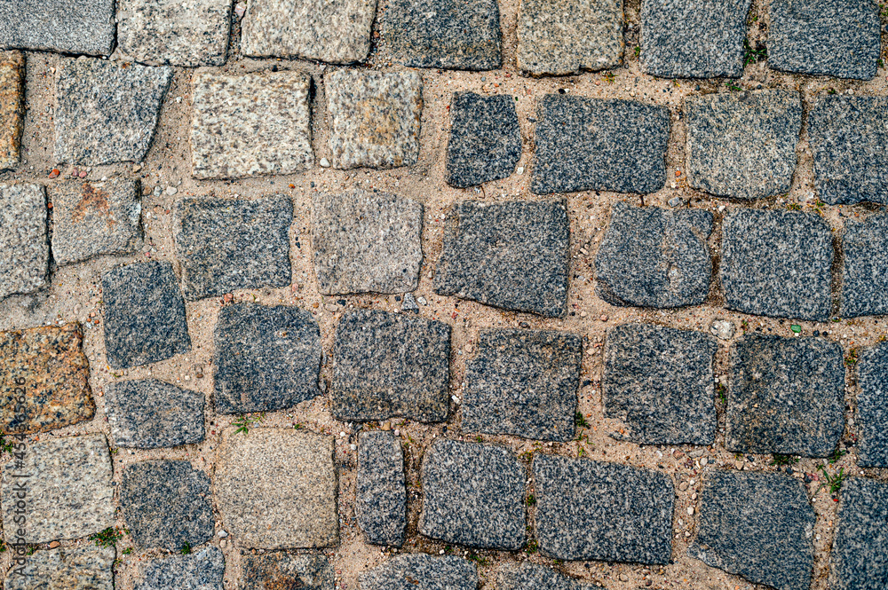 Stone road texture. Poznań. Stone road texture. Poznań.