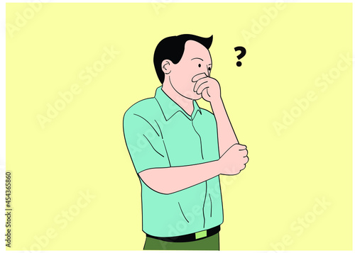 man thinking about something
