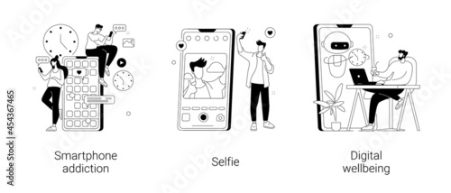 Digital culture abstract concept vector illustrations.