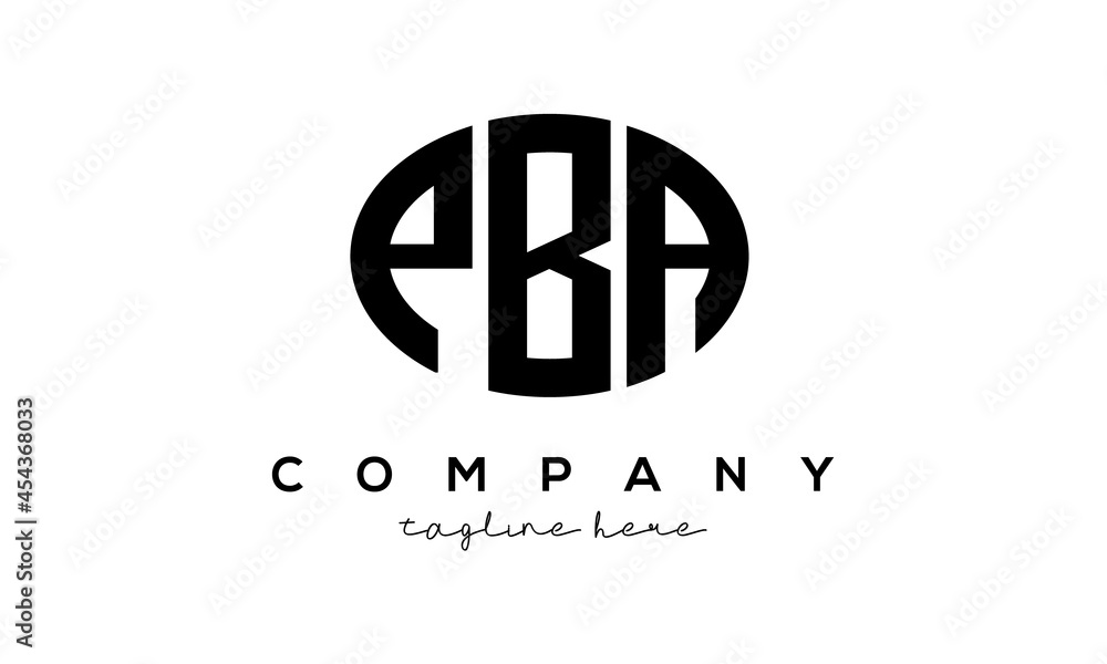 PBA three Letters creative circle logo design PBA three Letters creative circle logo design