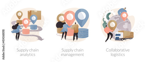 Transportation cost abstract concept vector illustrations.