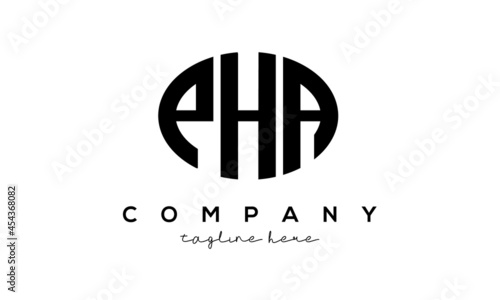PHA three Letters creative circle logo design