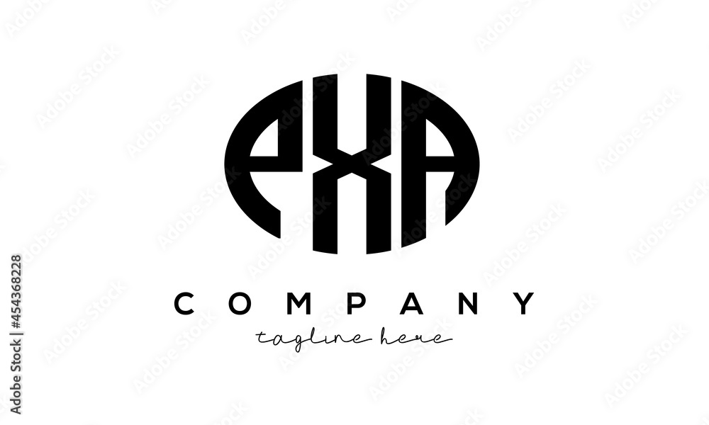 PXA three Letters creative circle logo design