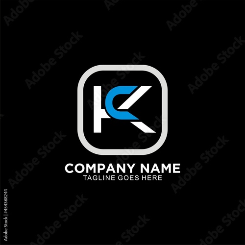 KC initial logo design for business company