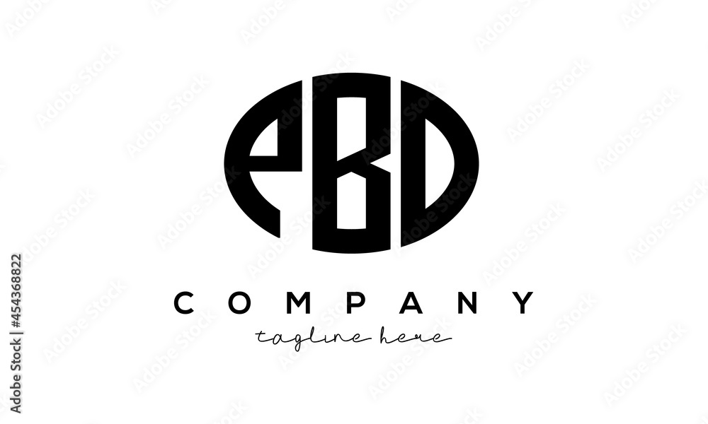 PBD three Letters creative circle logo design