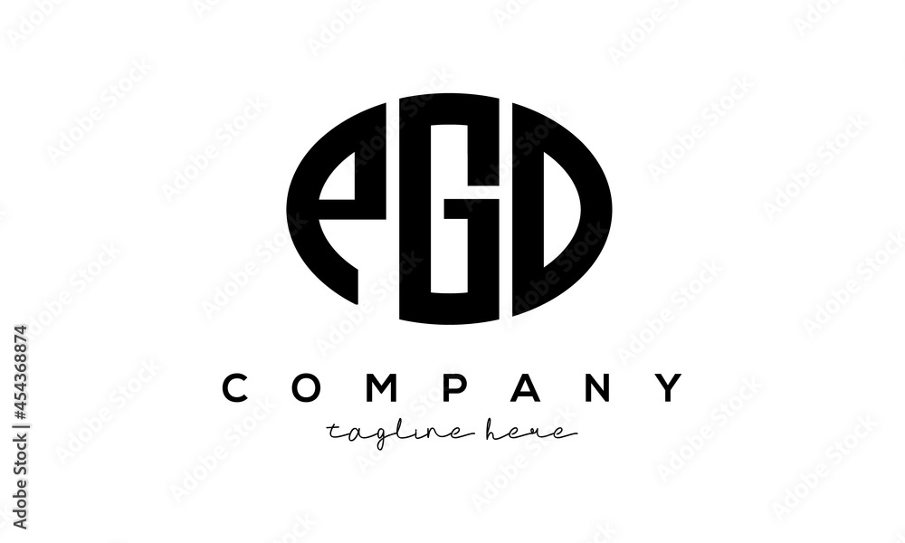 PGD three Letters creative circle logo design PGD three Letters creative circle logo design