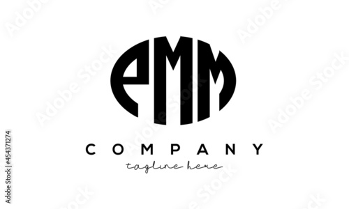 PMM three Letters creative circle logo design photo