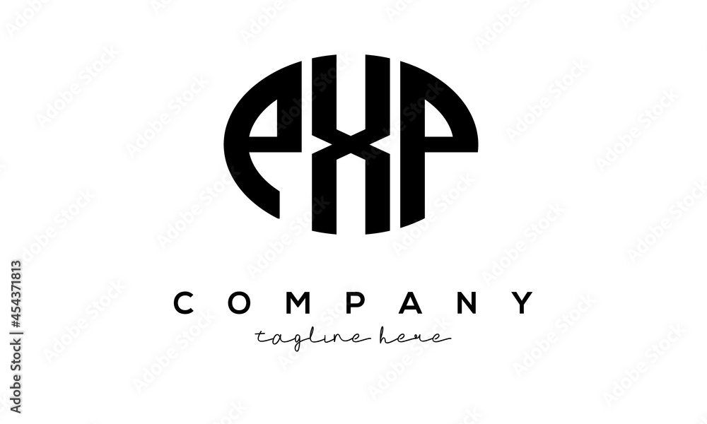 PXP three Letters creative circle logo design PXP three Letters creative circle logo design