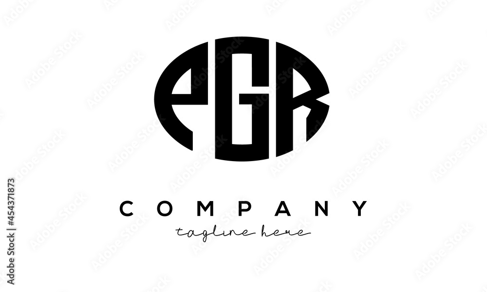 PGR three Letters creative circle logo design