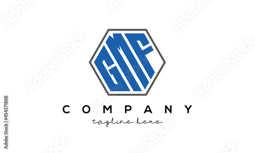 letters GMF creative polygon logo victor template	 photo