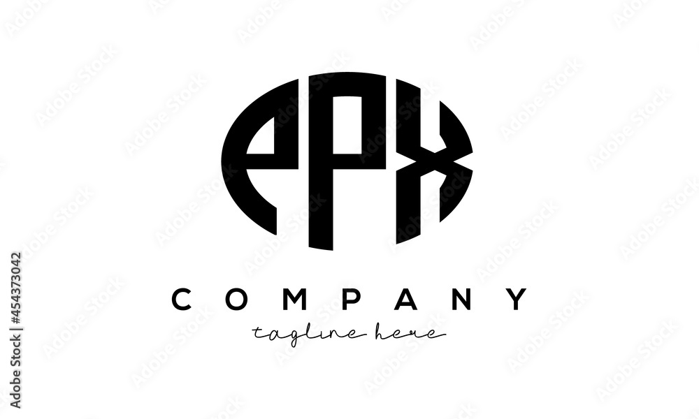 PPX three Letters creative circle logo design PPX three Letters creative circle logo design