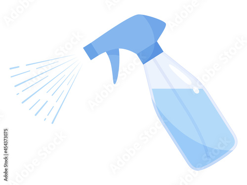 霧吹きを噴射するイラスト