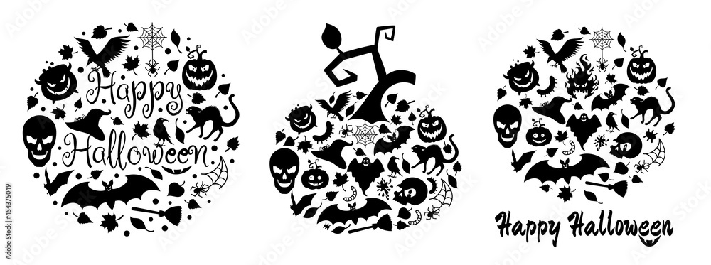 Fototapeta premium Halloween details in a shape of a scull.