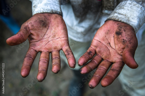 Manos de trabajo campesinas