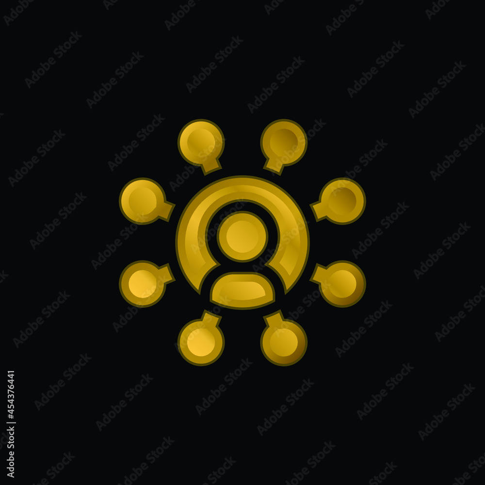 Affiliate gold plated metalic icon or logo vector Affiliate gold plated metalic icon or logo vector