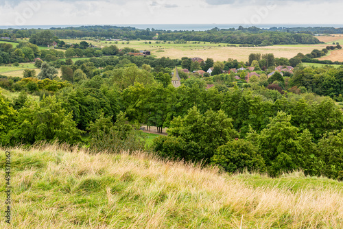 View over the village of Postling near Hythe in Kent taken from the pilgrims way. photo