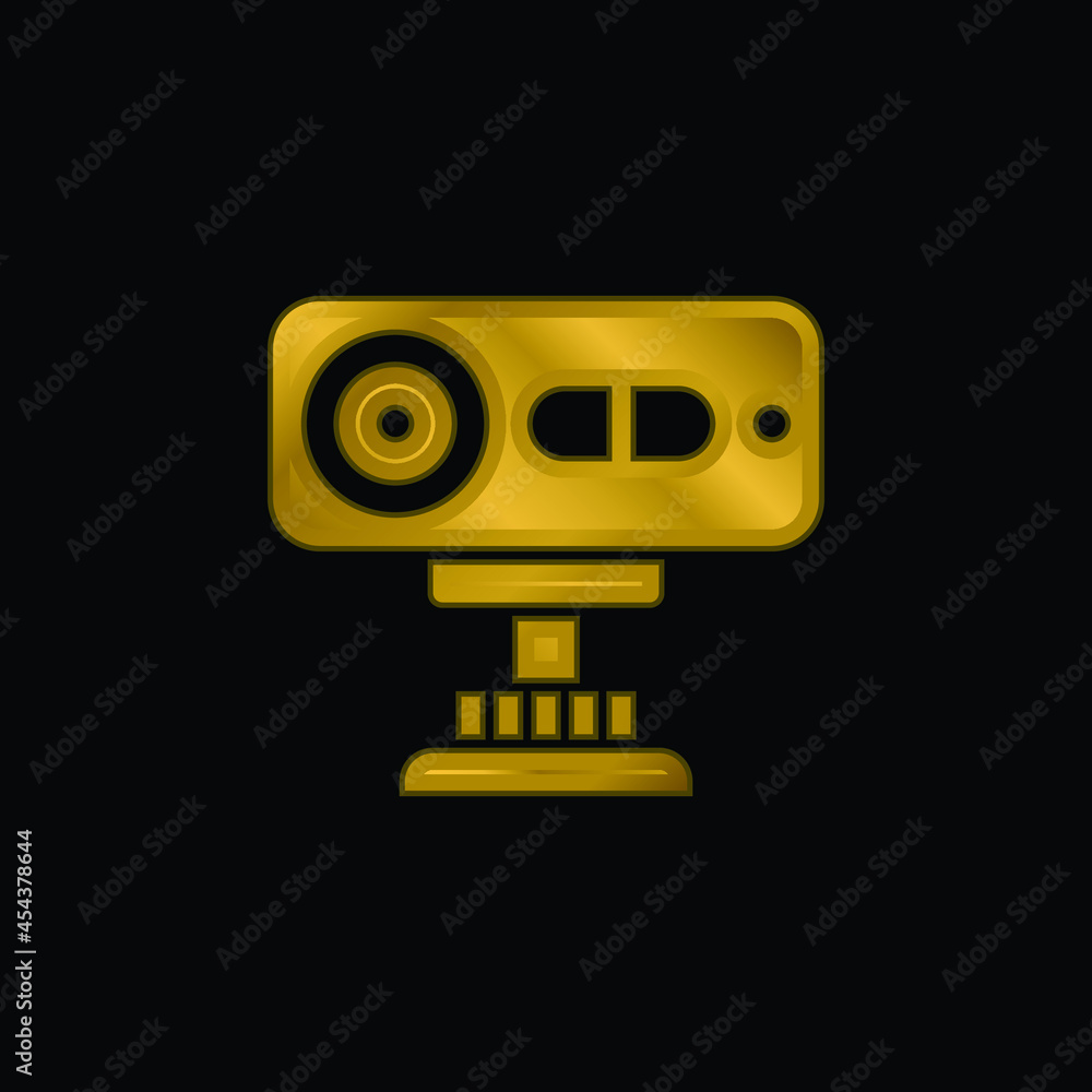 Fototapeta premium 3d Sensor gold plated metalic icon or logo vector