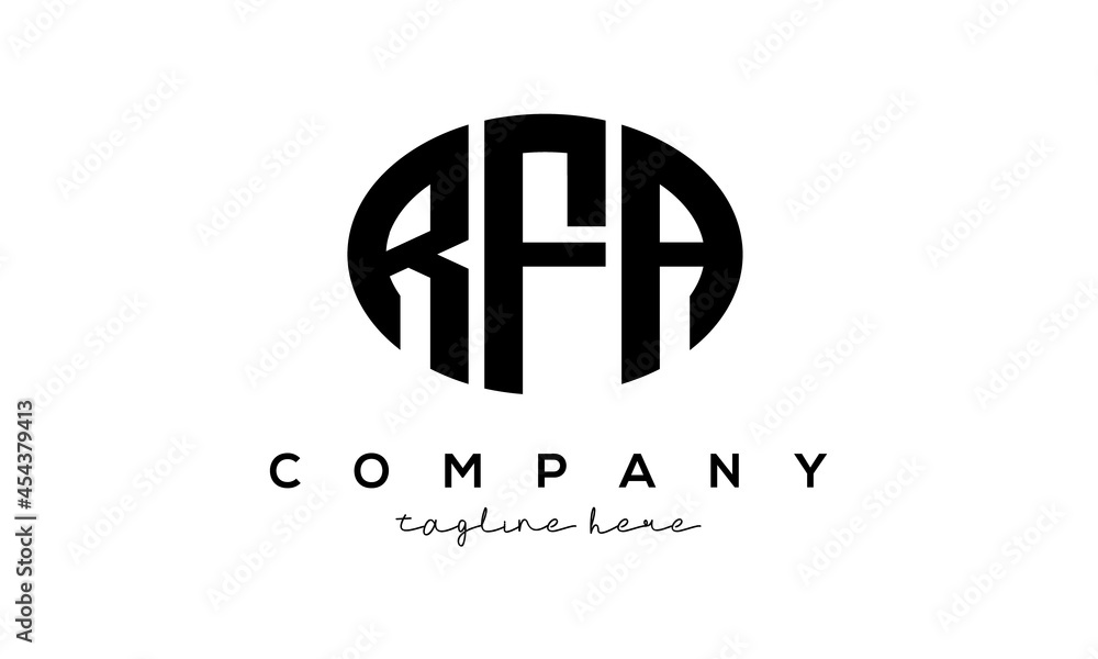RGA three Letters creative circle logo design RGA three Letters creative circle logo design