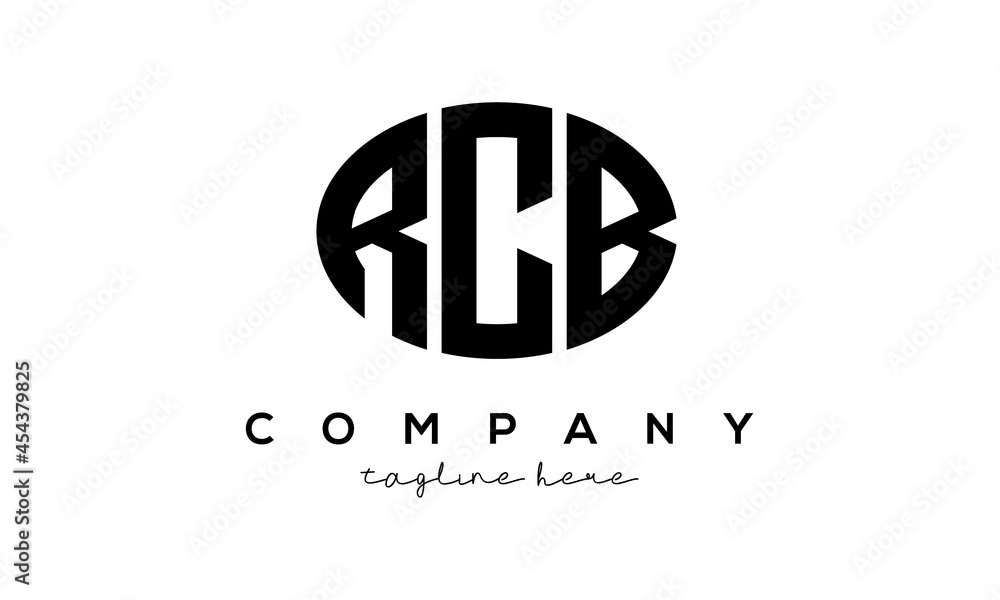 RCB three Letters creative circle logo design RCB three Letters creative circle logo design