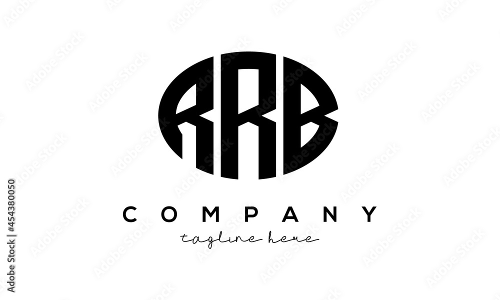 RRB three Letters creative circle logo design RRB three Letters creative circle logo design