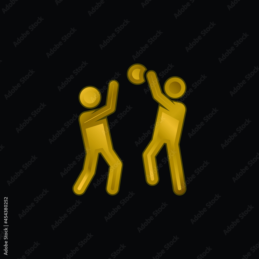 Basketball gold plated metalic icon or logo vector Basketball gold plated metalic icon or logo vector