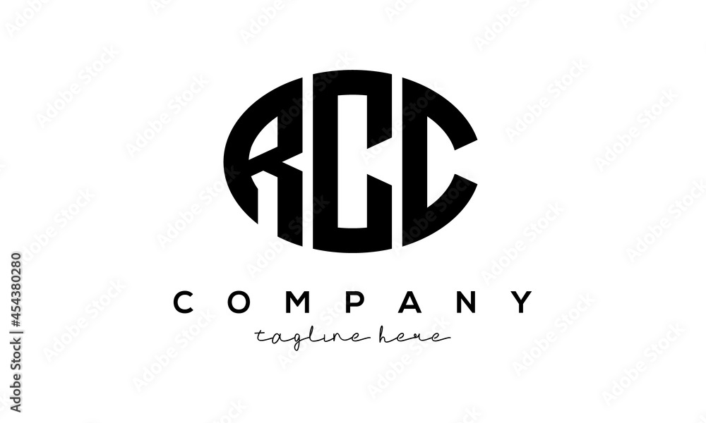 RCC three Letters creative circle logo design RCC three Letters creative circle logo design