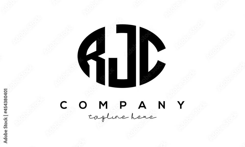 RJC three Letters creative circle logo design