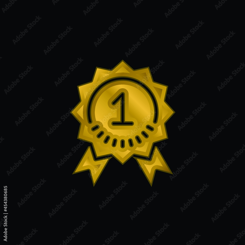 Best Seller gold plated metalic icon or logo vector Best Seller gold plated metalic icon or logo vector