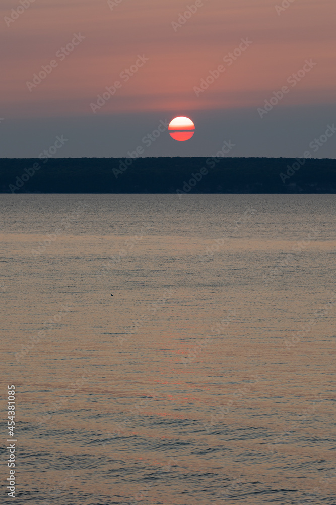 Dramatic sunset over Lake Superior Dramatic sunset over Lake Superior