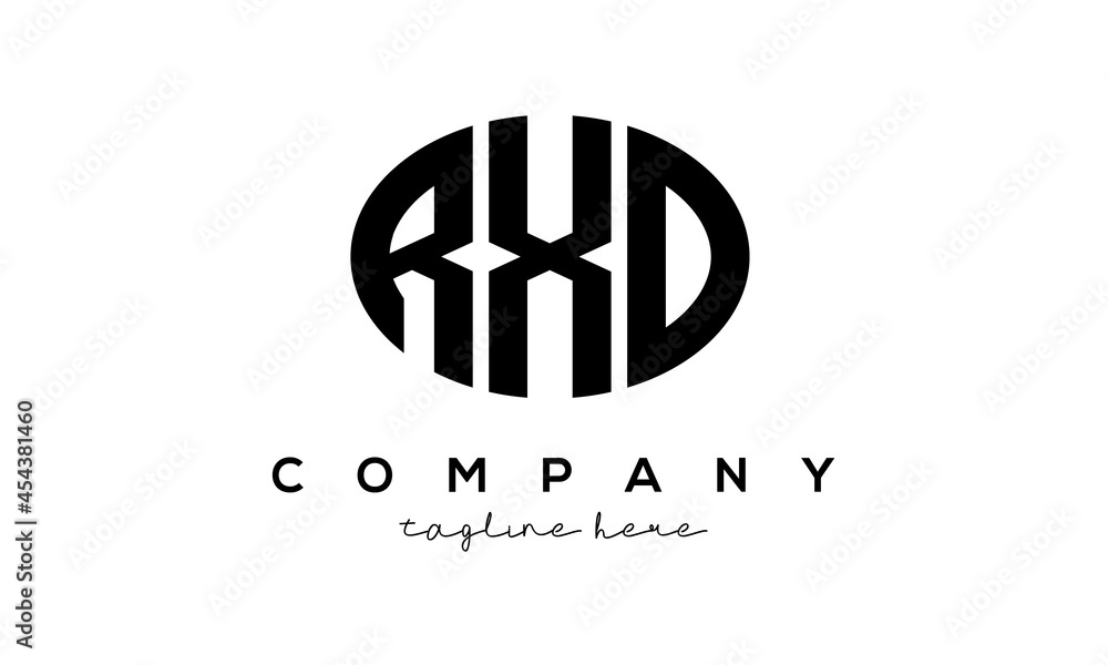 RXD three Letters creative circle logo design RXD three Letters creative circle logo design