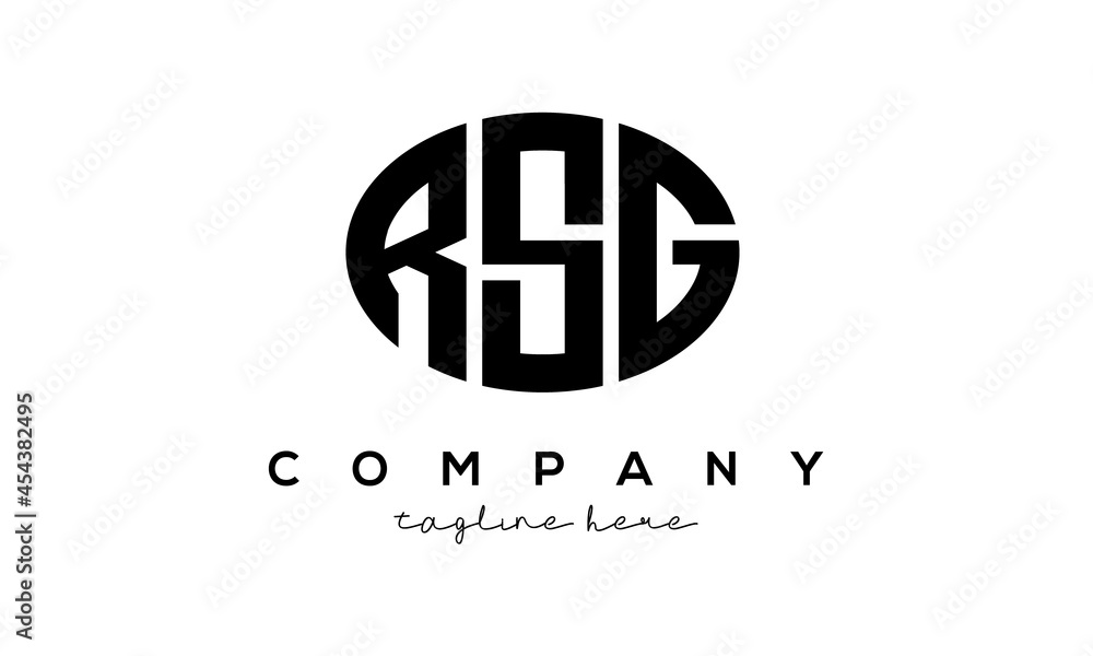 RSG three Letters creative circle logo design RSG three Letters creative circle logo design