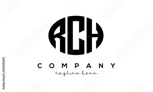 RCH three Letters creative circle logo design photo