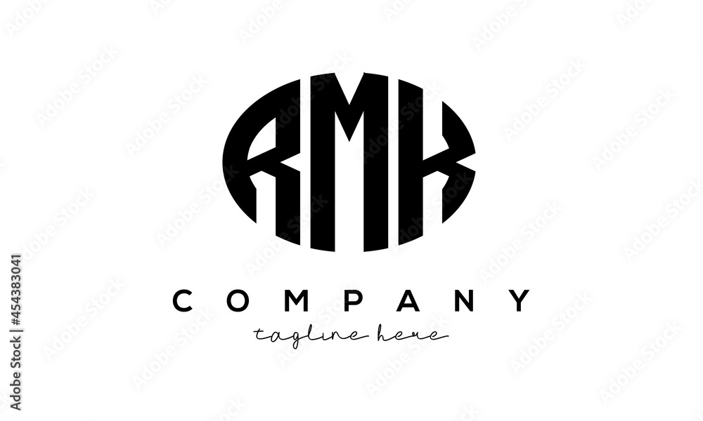 RMK three Letters creative circle logo design RMK three Letters creative circle logo design