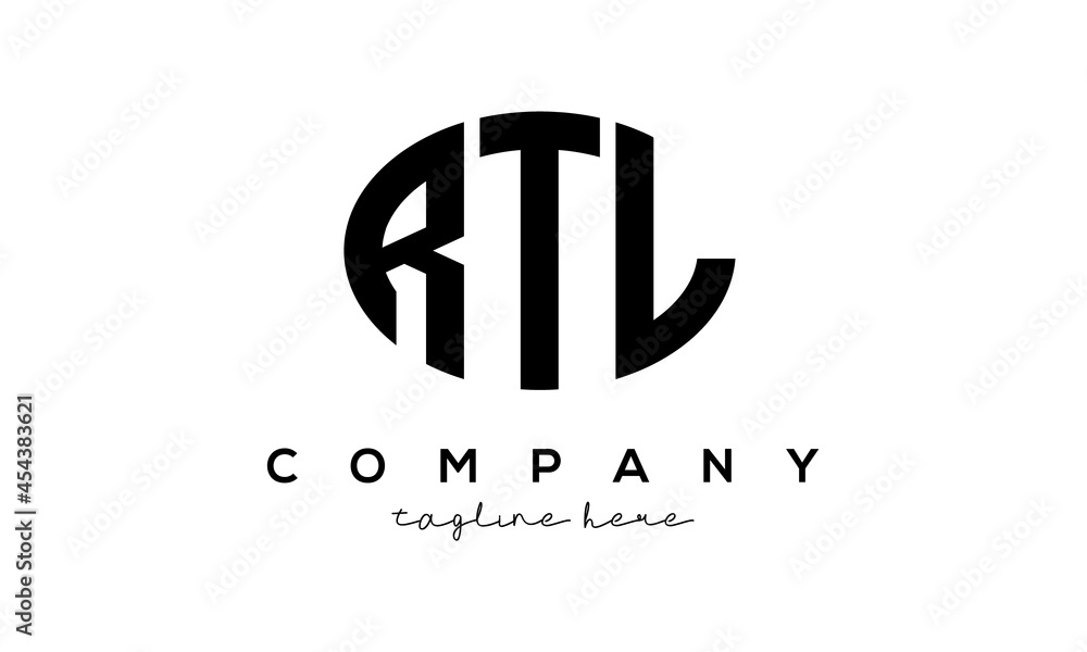 RTL three Letters creative circle logo design