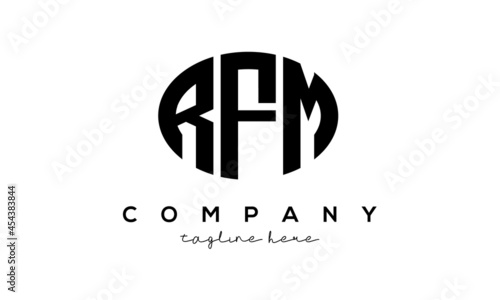 RFM three Letters creative circle logo design photo