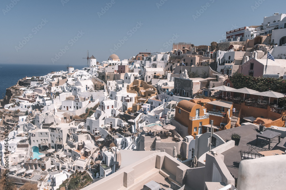 view of the city Fira santorini