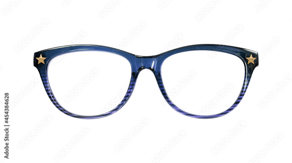 Glasses  isolated on white background for applying on a portrait. Design element with clipping path