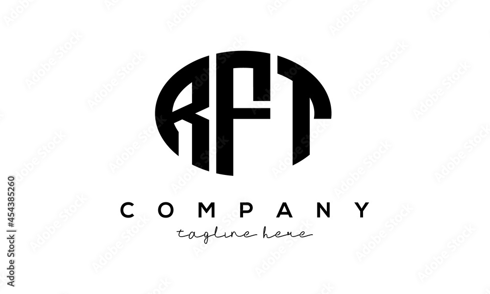 RFT three Letters creative circle logo design